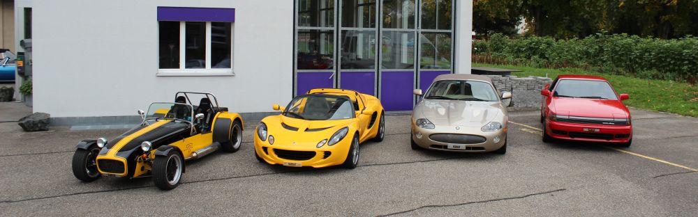 Sportwagen vor der meier-garage.ch Sportwagen bei den cleveren Mechanikern